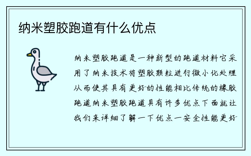 纳米塑胶跑道有什么优点