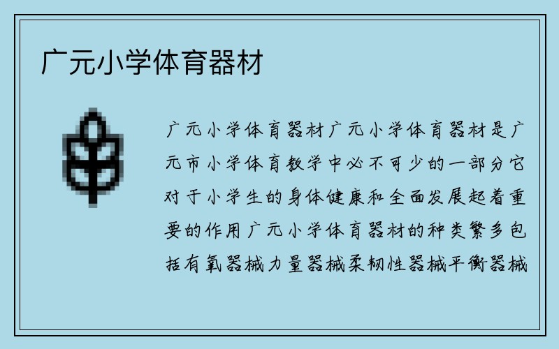 广元小学体育器材