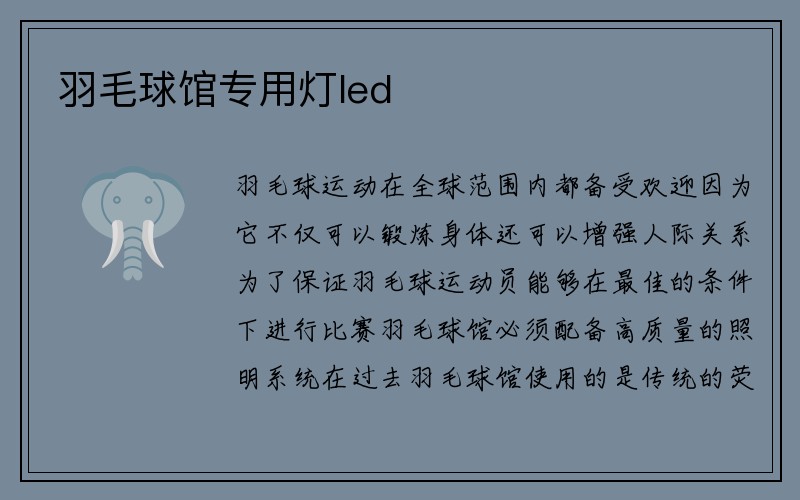 羽毛球馆专用灯led